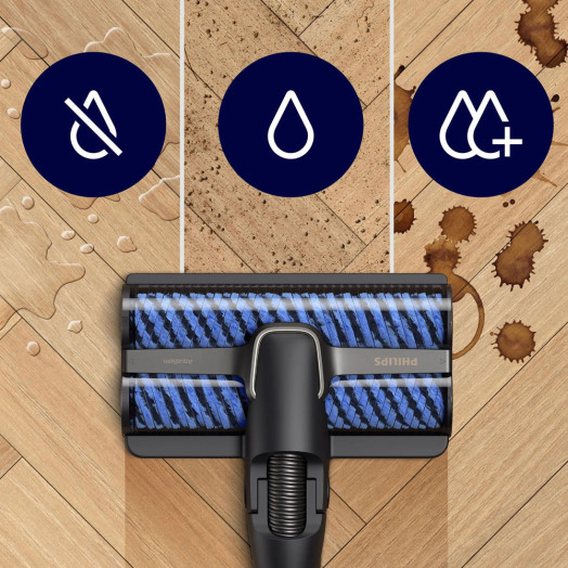 Пилосос Philips AquaTrio XW9383/01 з опцією активного прання 45 хв Функція прання Змінний акумулятор Міні-електрична щітка