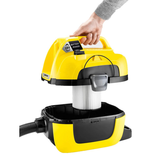 Компактний акумуляторний пилосос Karcher WD 1
