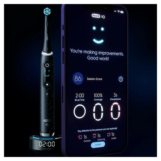 Oral-B iO Series 10 Космічна чорна магнітна зубна щітка