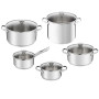 Набір каструль Tefal Daily Cook H054AS55 з індукційної нержавіючої сталі, 10 предметів