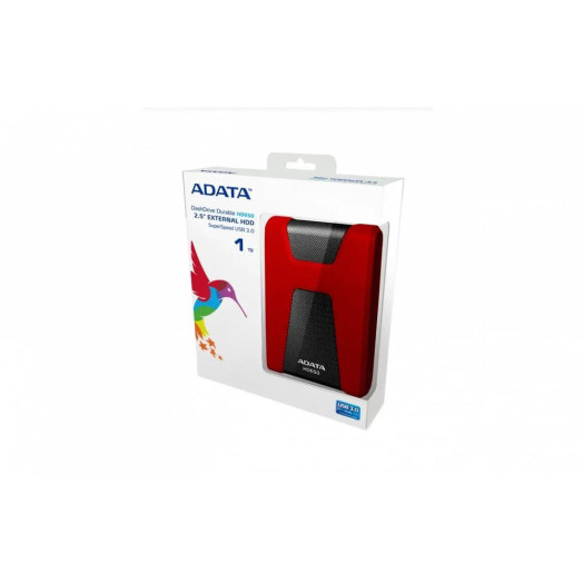Adata DashDrive Durable HD650 1TB USB 3.0 Red