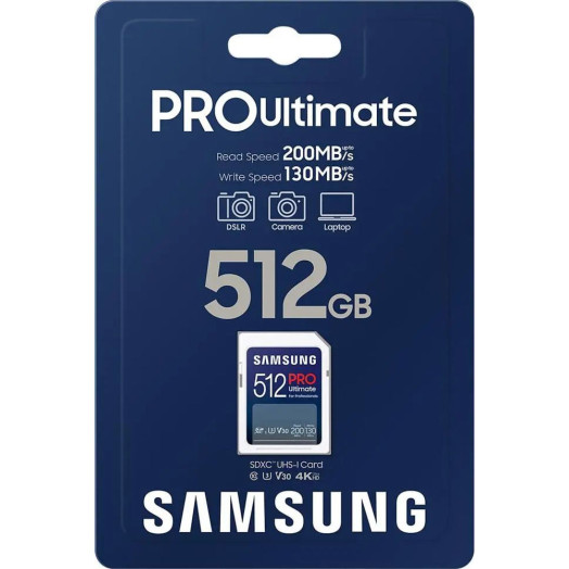 Карта пам'яті Samsung PRO Ultimate 2023 SD 512 ГБ 200/130 МБ/с