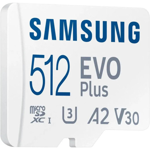 Карта пам'яті Samsung Evo Plus microSDXC 512GB 160/120 A2 V30