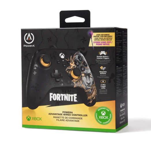 Провідний контролер PowerA Advantage Fortnite Midas Pad для Xbox Series X/S, Xbox One, дротовий ПК