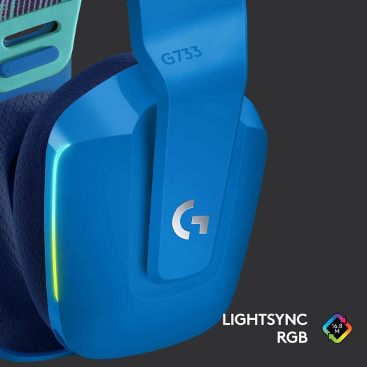 Бездротові навушники Logitech G733 Lightspeed Blue з мікрофоном