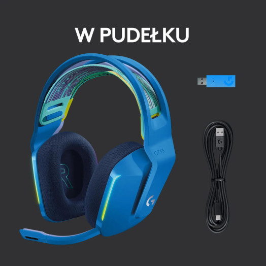 Бездротові навушники Logitech G733 Lightspeed Blue з мікрофоном