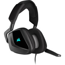 Дротові USB-навушники Corsair Void RGB Elite з мікрофоном і об'ємним звуком 7.1, накладні чорні