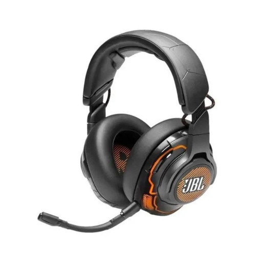 Дротові навушники JBL Quantum One з накладним мікрофоном чорно-помаранчеві