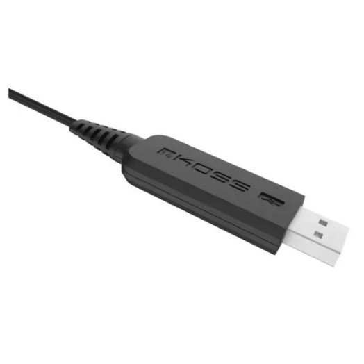 Дротові USB-навушники Koss CS300 з мікрофоном, чорні