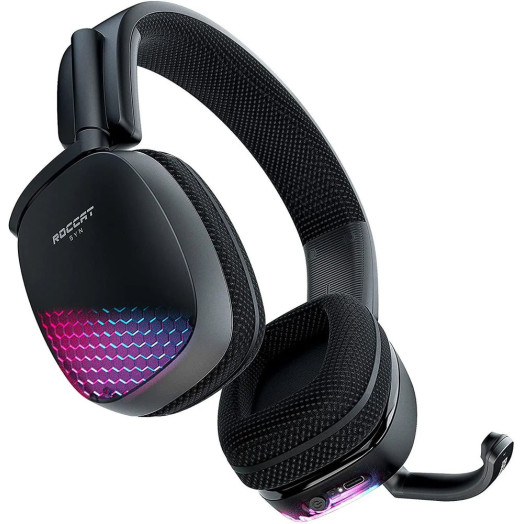 Накладні бездротові навушники Roccat Syn Pro Air з мікрофоном чорного кольору