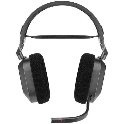 Бездротові навушники з мікрофоном Corsair HS80 RGB Wireless Carbon On-Ear Black and Silver