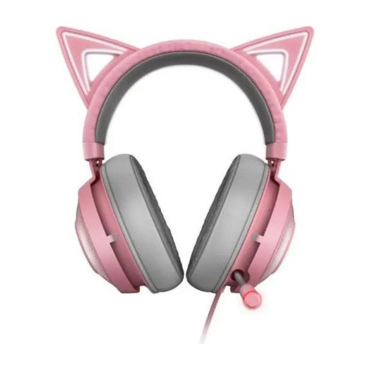 Дротові кварцові навушники Razer Kraken Kitty Edition з мікрофоном рожеві