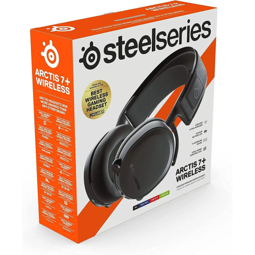 Бездротові навушники SteelSeries Arctis 7+ з мікрофоном, чорні
