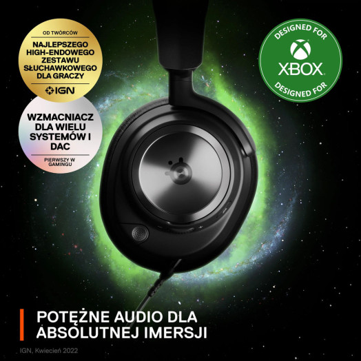 Дротові навушники з мікрофоном SteelSeries Arctis Nova Pro X Wired On-Ear Black