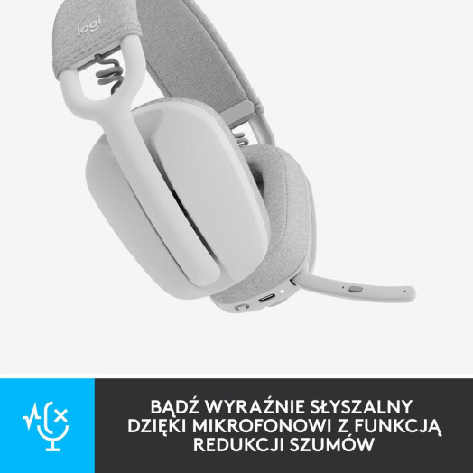 Бездротові навушники Logitech Zone Vibe 100 з мікрофоном, білі