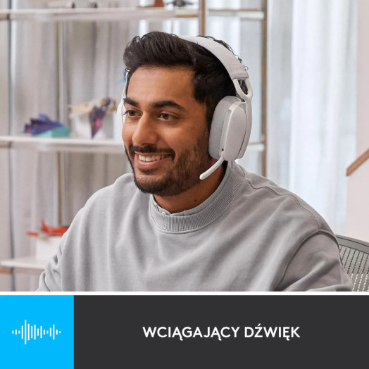 Бездротові навушники Logitech Zone Vibe 100 з мікрофоном, білі