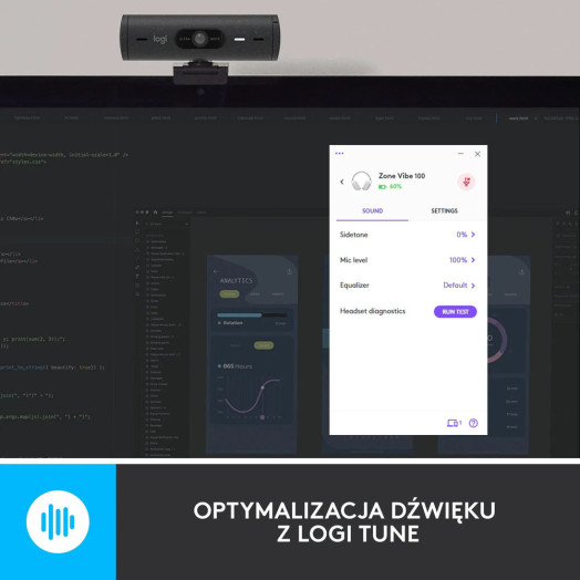 Бездротові навушники Logitech Zone Vibe 100 з мікрофоном, білі