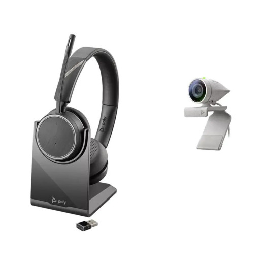 Комплект бездротових навушників Plantronics Poly Studio P5 з навушниками Voyager 4220 UC Black
