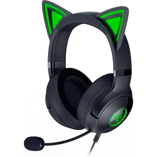 Дротові навушники Razer Kraken Kitty V2 Black з мікрофоном. Чорні
