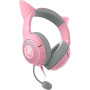 Накладні кварцові навушники Razer Kraken Kitty V2 з мікрофоном рожеві