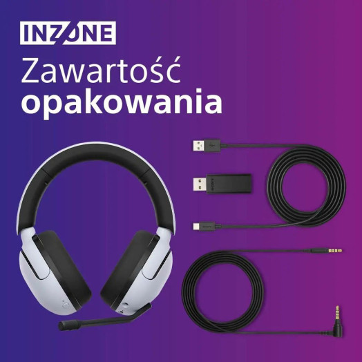 Накладні бездротові навушники Sony INZONE H5 з мікрофоном білі