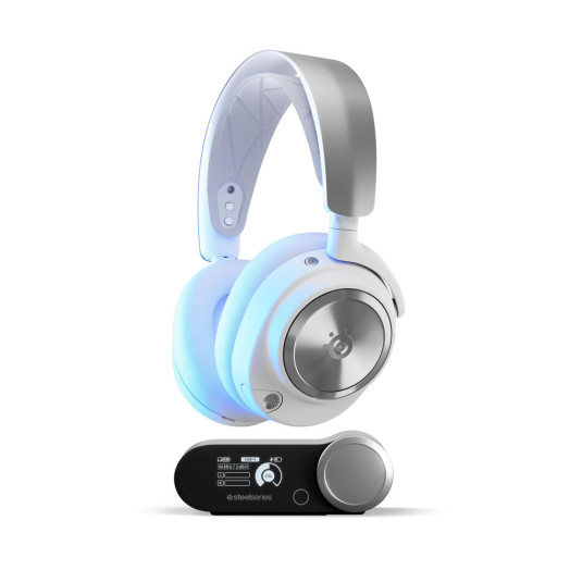Бездротові накладні накладні навушники SteelSeries Arctis Nova Pro P з мікрофоном білі