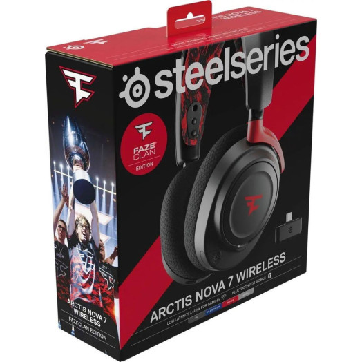 Накладні бездротові навушники SteelSeries Arctis Nova 7 Wireless FaZe Clan Limited Edition з мікрофоном