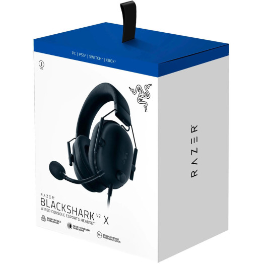 Дротові навушники Razer BlackShark V2 X PlayStation з мікрофоном, чорні