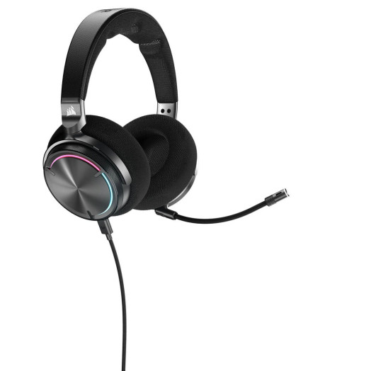 Бездротові навушники з мікрофоном Corsair Virtuoso Max Wireless Carbon ANC On-Ear Black