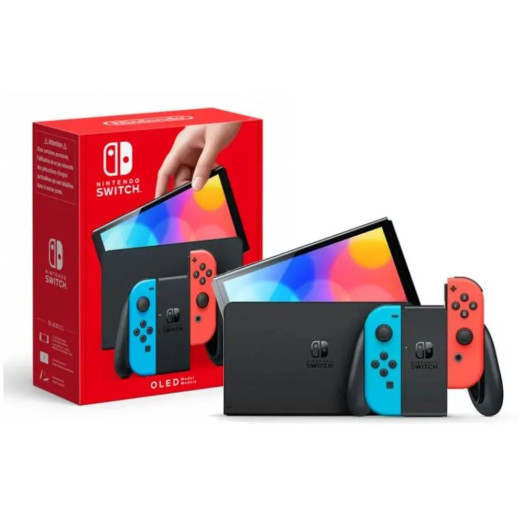Консоль Nintendo Switch OLED Red Blue + Splatoon 3