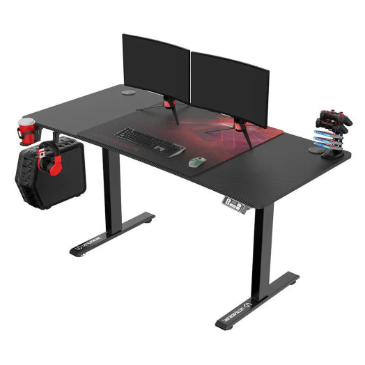 Стіл Ultradesk LEVEL V2 140 см з регульованою висотою, чорно-червоний