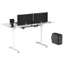 Стіл Ultradesk LEVEL V2 140 см з регульованою висотою, білий