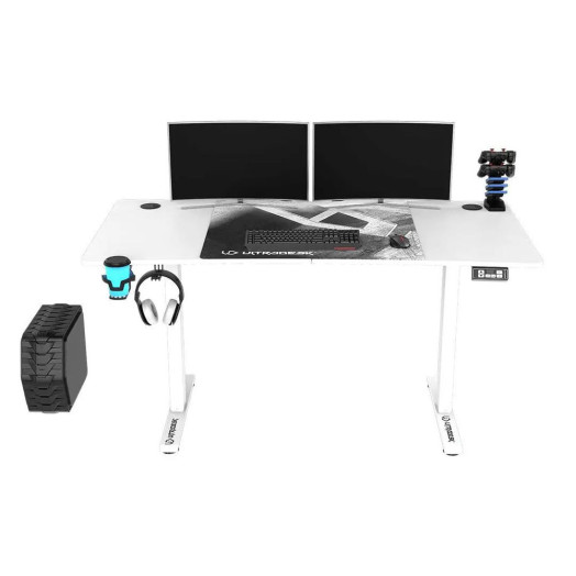 Стіл Ultradesk LEVEL V2 140 см з регульованою висотою, білий