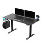 Стіл Ultradesk LEVEL V2 без підкладки 140 см з регульованою висотою Чорний