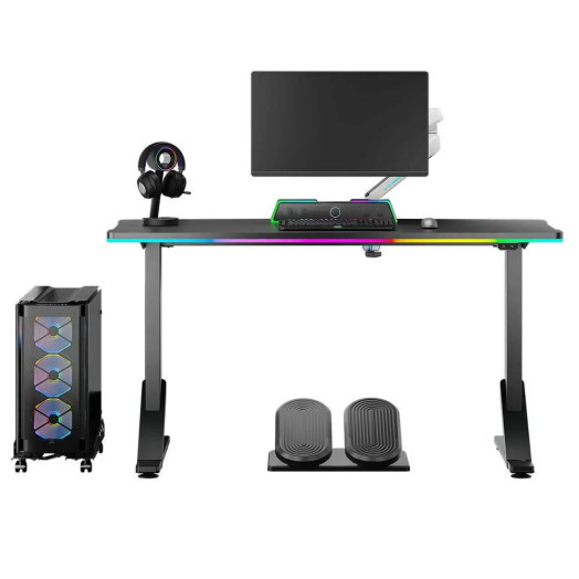 Стіл Ultradesk IRON 132,5 см з регульованою висотою, чорний