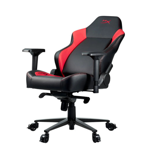 Ігрове крісло HyperX RUBY до 150 кг з чорної та червоної екошкіри