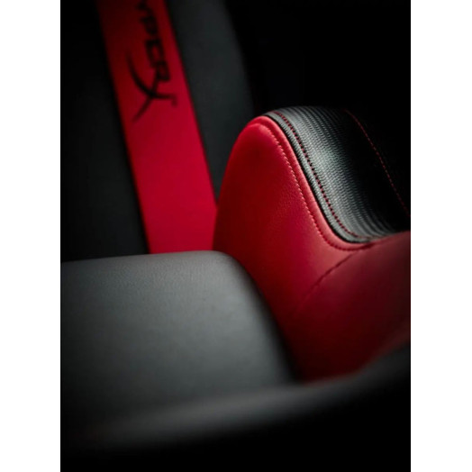 Ігрове крісло HyperX RUBY до 150 кг з чорної та червоної екошкіри