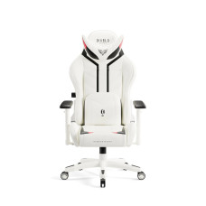 Ігрове крісло Diablo Chairs X-Ray 2.0 нормального розміру до 136 кг з екошкіри чорно-біле