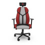 Ігрове крісло SPC Gear EG450 CL до 120 кг Тканина сіро-червона