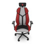 Ігрове крісло SPC Gear EG450 CL до 120 кг Тканина сіро-червона