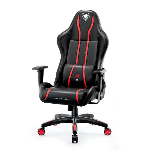 Ігрове крісло Diablo Chairs X-One 2.0 King Size до 160 кг з еко-шкіри чорно-червоного кольору