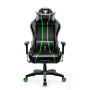 Ігрове крісло Diablo Chairs X-One 2.0 нормального розміру до 136 кг, тканина ЕКО-шкіра, чорно-зелений