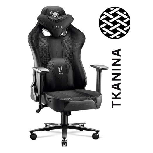 Diablo Chairs X-Player 2.0 Ігрове крісло нормального розміру до 150 кг ЕКО шкіра тканина чорний