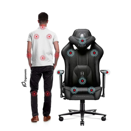 Diablo Chairs X-Player 2.0 Ігрове крісло нормального розміру до 150 кг ЕКО шкіра тканина чорний