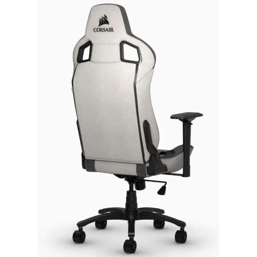 Ігрове крісло Corsair T3 Rush до 120 кг. Тканина світло-сіра