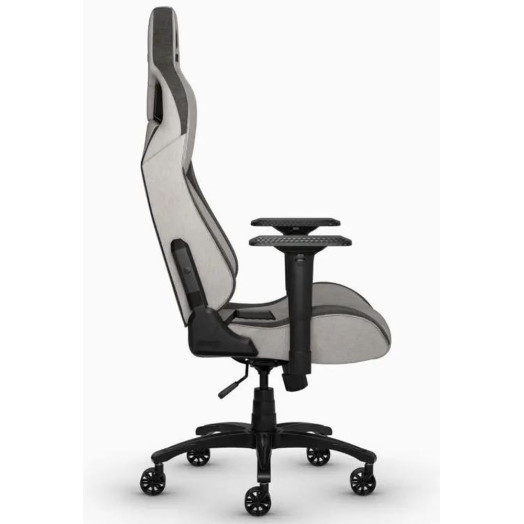 Ігрове крісло Corsair T3 Rush до 120 кг. Тканина світло-сіра