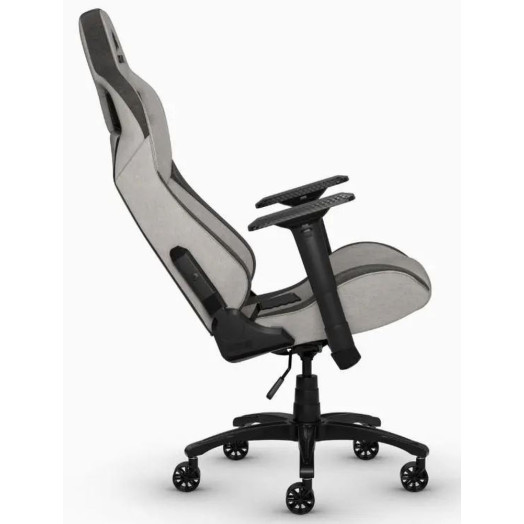 Ігрове крісло Corsair T3 Rush до 120 кг. Тканина світло-сіра