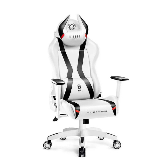 Diablo Chairs X-Horn 2.0 Ігрове крісло нормального розміру до 160 кг з екошкіри чорно-біле