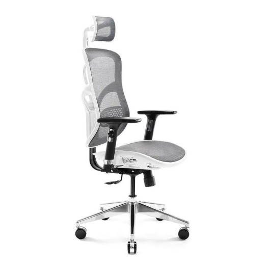 Diablo Chairs V-Basic Офісне крісло нормального розміру до 150 кг Тканина біло-сіра