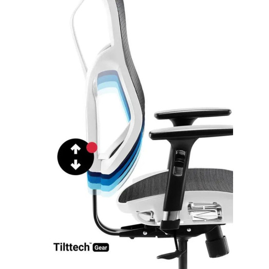 Diablo Chairs V-Basic Офісне крісло нормального розміру до 150 кг Тканина біло-сіра